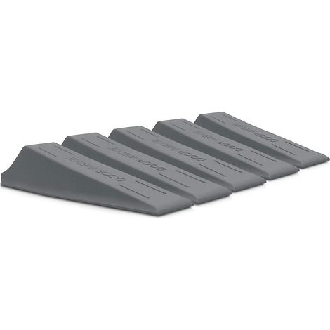 Ensemble de 5 cales de porte robustes en caoutchouc, antidérapantes, idéales pour les bureaux à domicile. (1/5)