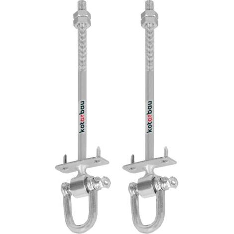 Lot de 2 crochets de balançoire M10 x 190 mm – Acier galvanisé – Charge maximale élevée – Fixation hamac et fauteuil suspendu-NANOTEH (1/5)