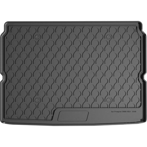 Vasca baule su misura in gomma sintetica - compatibile per  Peugeot 2008 (12/19) baule alto