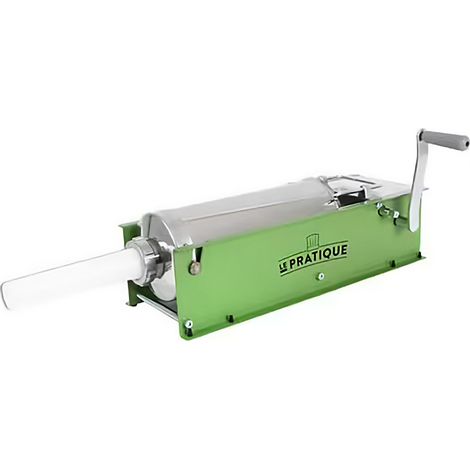 Horizontaler Wurstpresse 5 l Zylindrisch aus Edelstahl, Doppelgeschwindigkeit und mit 4 Trichtern (ø 15, 23, 29, 38 mm) – Le Pratiqu (1/2)