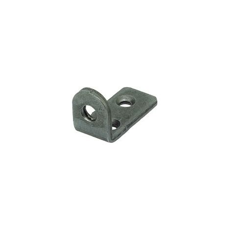 équerre taraudée - Diamètre : 7 mm - Dimensions : 35 x 22 - Matériau : Acier brut - Pas : 150 mm - SERFA