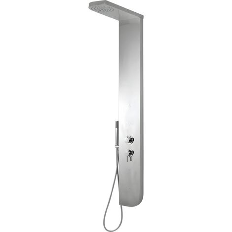 Colonna doccia acciaio inox 3 funzioni 4 bocchette idro lombari l20xp50xh150 005b finitura- spazzolato - confezione 1 (1/3)