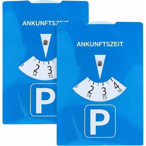 Soft Touch Synthetic Leather Car Parking Disc for Cars, Trucks, Motorhomes (15 x 11 cm) (Blue) (1/5)