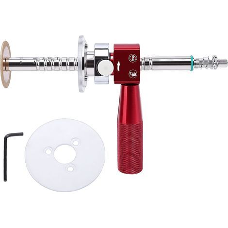 Outil de coupe de tuyau interne en PVC ABS, ensemble intérieur pour perceuse avec poignée, roue de coupe, tige de 1/4 po, 6-105mm réglable rouge (1/5)