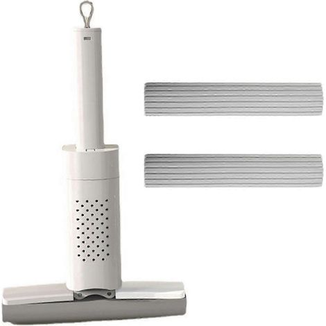 Balai pliable AURA Mini, balai à franges, balai à vitres, balai essoreur, nettoyage ménager, utilisation humide et sèche, balai essoreur pour salle de bain, cuisine et bureau (1/5)