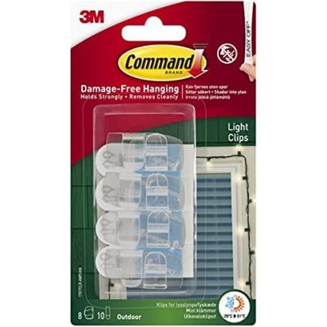 Clips lumières extérieurs 3m transparent plastique 31mm (1/5)