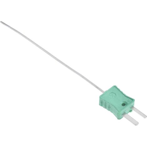 Thermocouple type K Ø 1.5mm, L 100mm, +800°C max à Fiche mâle miniature ( Prix pour 1 ) (1/3)