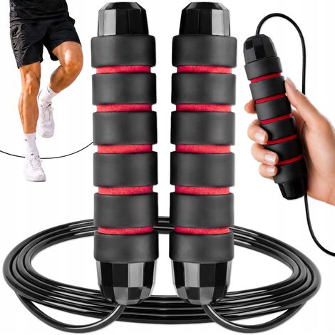 Corde à sauter professionnelle pour la boxe avec roulements réglables, idéale pour l'entraînement physique. (1/5)
