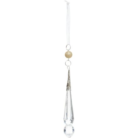 Adorno acrílico para árbol de Navidad con borla dorada 15cm - Atmosphera créateur d'intérieur
