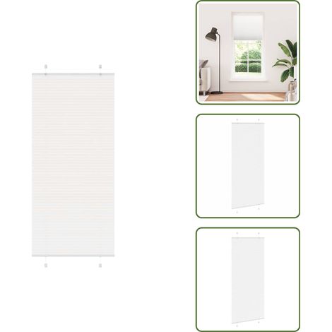 vidaXL Plissee Weiß 85x200 cm Stoffbreite 84,4 cm Polyester (1/5)