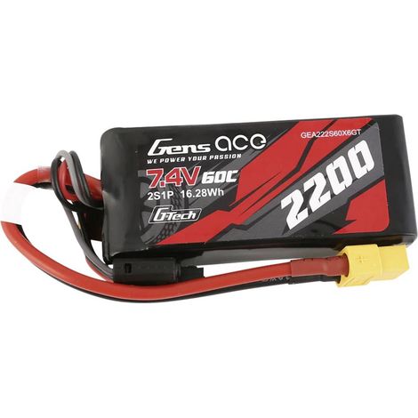 Akumulator GensAce G-Tech LiPo 2200mAh 7.4V 60C 2S1P XT60