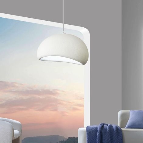 30cm moderne suspension E27 blanc Shell suspension pour restaurant Wabi Sabi plafonnier Japon Wabi Sabi style nid d'oiseau forme éclairage lampe île de cuisine lampe couloir salle à manger (1/5)