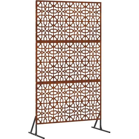 Paravent gris, 100 x 50 x 180 cm, acier vieilli.