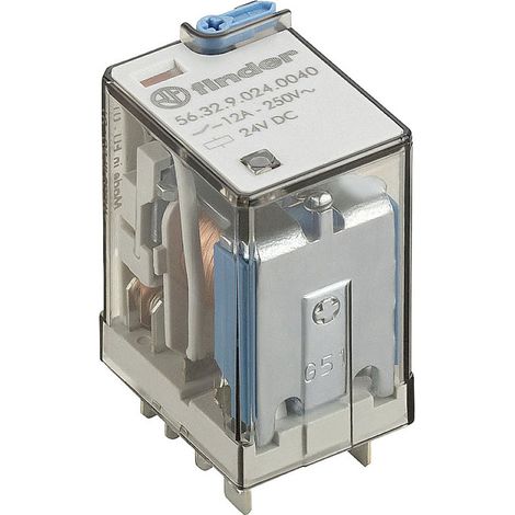 Finder 56.32.9.024.0000 Steckrelais 24 V/DC 12 A 2 Wechsler 1 St.
