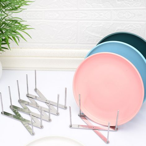 Égouttoir télescopique en acier inoxydable pour la maison, égouttoir à couvercles de casseroles, étagère de rangement en fer forgé, boîte en carton réglable (1 pièce) (1/5)