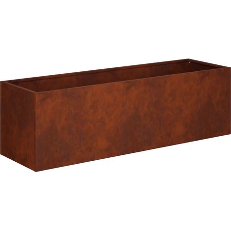 Garden Planter Rusty 80 x 30 x 30 cm Weathering Steel vidaXL