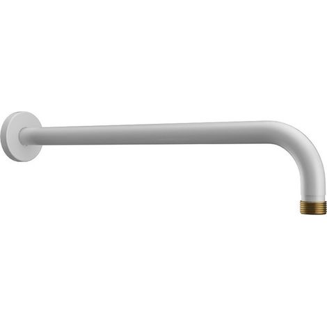 Braccio doccia a muro linea curva in ottone bianco  KAM-KANDA BIANCO kamalu
