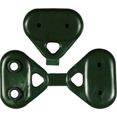 50 GANCI PER RETE OMBREGGIANTE - GANCIO IN PVC VERDE A CLIPS