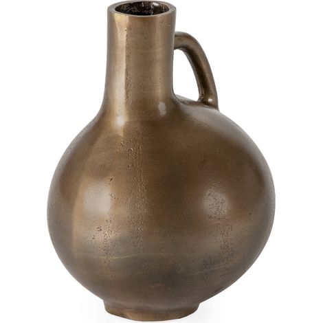 Vase élégant doré en aluminium design - Doré intense et lumineux (1/2)