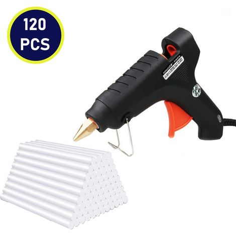 Dapetz ® Hot Glue Gun with 120 Glue Sticks 7mm x 100mm Built-in Safety Stand Fast Heating DIY Glue Gun Anti Drip Nozzle Mini Melt Gun for Crafting, Art, Sealing, Home Repairs (1/5)