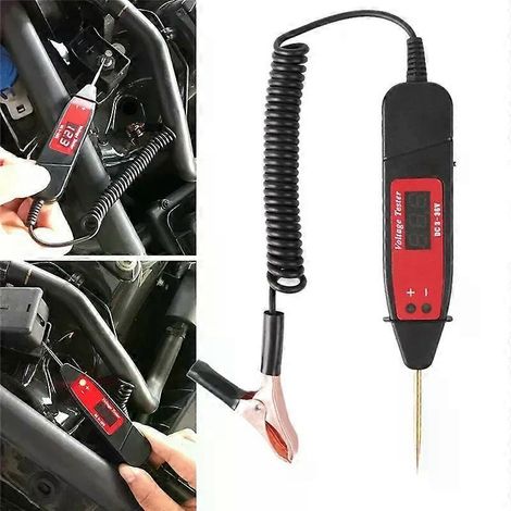 Stylo testeur de tension électrique numérique LCD universel avec lumière LED pour voiture - JXLGV (1/4)