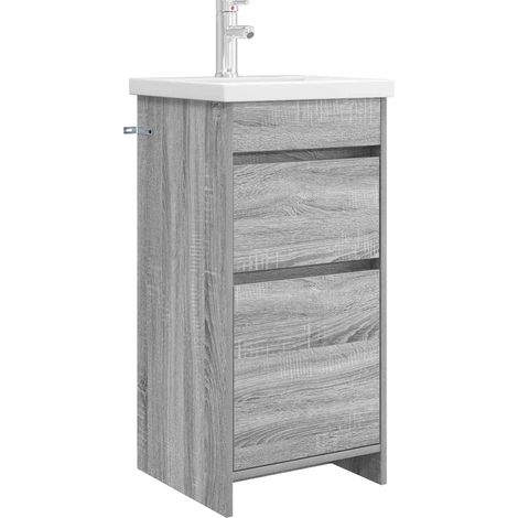 Bathroom Vanity with Sink Grey Sonoma 42 x 40 x 84.5 cm vidaXL