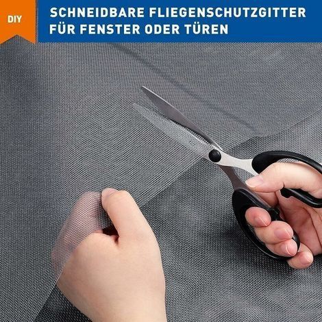 Rouleau Moustiquaire Fenêtre 120 x 300 cm Tissu Fibre de Verre Réglable Résistant Gris (1/3)