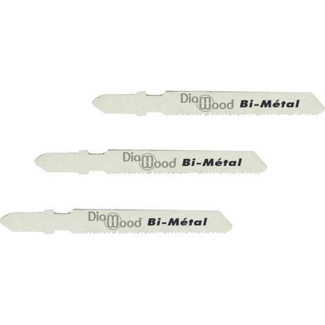 3 Lames Scie Sauteuse Universelle BIM Lu. 50 x 1,2 mm TPI - Fraisée Ondulée - Pour Coupe Fine de Tôle Mince - Diamwood