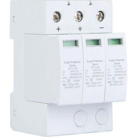 Dispositif de protection 3P 20 KA, parafoudre photovoltaïque haute précision (3p20ka) (1/4)