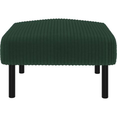 Gepolsterter Hocker aus Samt in Cordoptik mit Metallbeinen 56x51x39 cm MODENUIT (1/5)