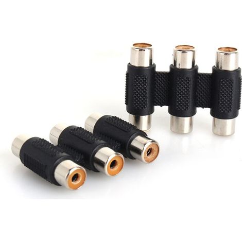 Adattatore triplo RCA audio/video femmina-femmina – 1 pezzo, connessione AV ad alta fedeltà per home theater e console