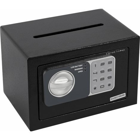 Genie Hand  Cassaforte Elettronica da Armadio Cassetta di Sicurezza di Deposito con Codice a Combinazione e Chiave con Serratura B-Class e Sistema Anti Bounce Casseforti per Soldi