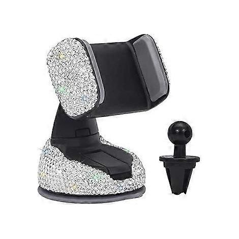 SZTXJ Bling Auto-Handyhalterung, Strass-Bling-Kristall-Auto-Handyhalterung, mit einer Lüftungsschlitzbasis, universelle Handyhalterung für Armaturenbrett, Windschutzscheibe und (1/5)