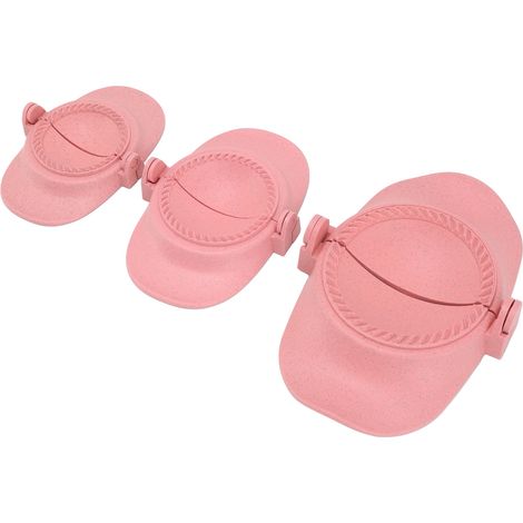 Set mit 3 Empanada-Förmchen aus Weizenstroh in verschiedenen Größen, rosa. (1/5)