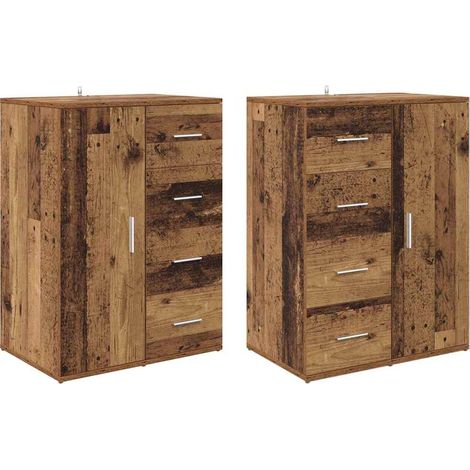 Tableros Lateral Corona 2 pcs Madera Vieja 59 x 39 x 80 cm vidaXL (1/5)