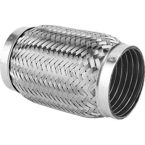 pour tuyau exhaust flexible 3 pouces Tuyau d'échappement de voiture, acier inoxydable universel de de tuyau de 76mm x de 150mm stub d'échappement flexible avec le tuyau ondulé inter (1/5)
