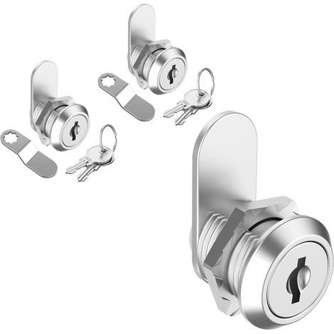 [JAMAIS UTILISÉ] Lot de 2 serrures d'armoire avec clés, serrure à came 5/8 po à clés identiques, remplacement de serrure de boîte aux lettres, tiroir classeur sécurisé, boîte à outils, porte de campin (1/3)