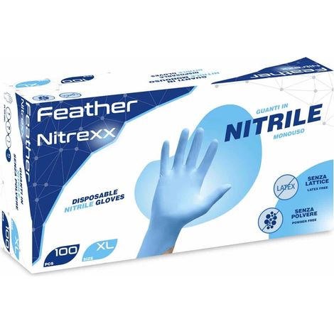 GUANTI NITRILE MONOUSO 100PZ MIS.L
