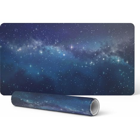Alfombrilla de escritorio antideslizante con estampado de Noche Estrellada, 90x45 cm.