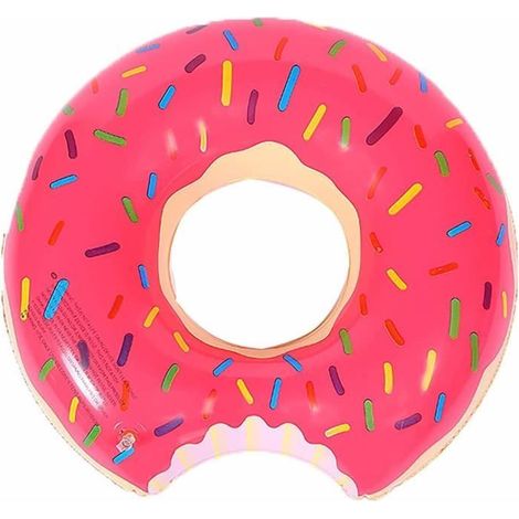 Bouée de natation, forme de donut, 120 cm, vinyle extra épais, couleurs assorties, pour adultes et enfants. (1/4)