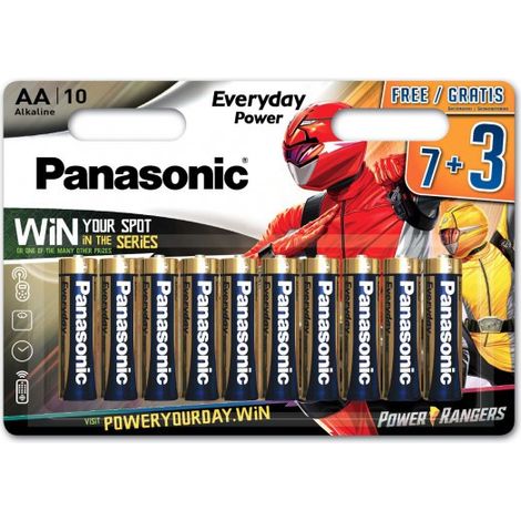 Piles Panasonic - Everyday Power LR06 AA - 7 Piles + (3 Gratuits)