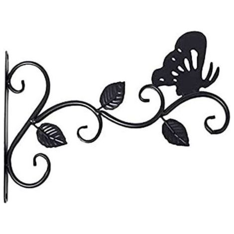 Lot De 1 Supports Pour Plantes Suspendues,Suspension Mural Crochet Plante En Métal, Suspension D'accessoires Pour Plantes Antirouille Et Robuste En Forme De Papillon, Noir (1/5)