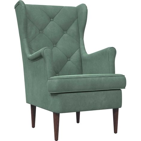 Sillón Verde Mar Terciopelo vidaXL