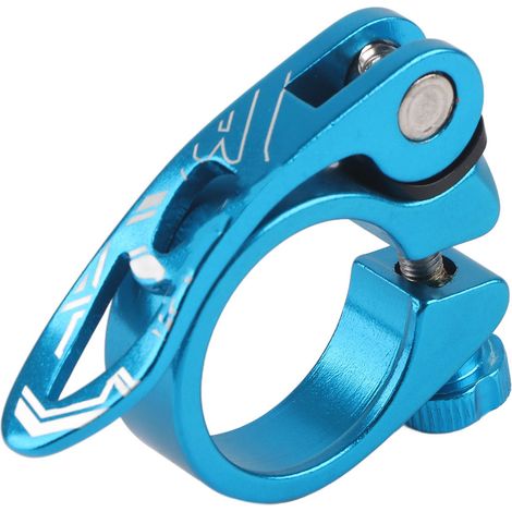 BOLANY Schnellspann-Sattelstützenklemme für Mountainbikes, 31,8 mm Sattelstützenklemme, Blau