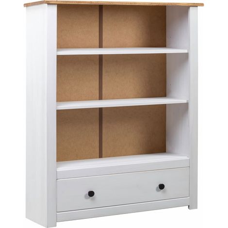 vidaXL Libreria Bianca 80x35x110 cm in Pino Massello Panama Range
