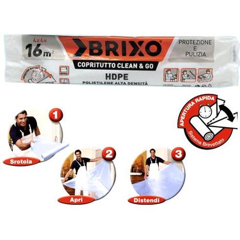 TELO COPRITUTTO PER MOBILI ANTIPOLVERE PITTURA MURATURA IMPERMEABILE (29585V) MT 4X4 (29585)