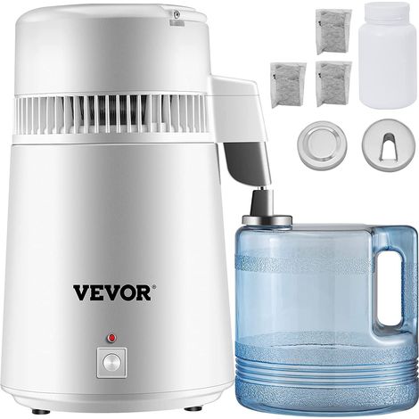 VEVOR Distillatore d'Acqua, Distillatore d'Acqua Pura, Distillatore d'Acqua Pura in Acciaio Inox, 4L 750W Filtro Medico Purificatore (1/4)