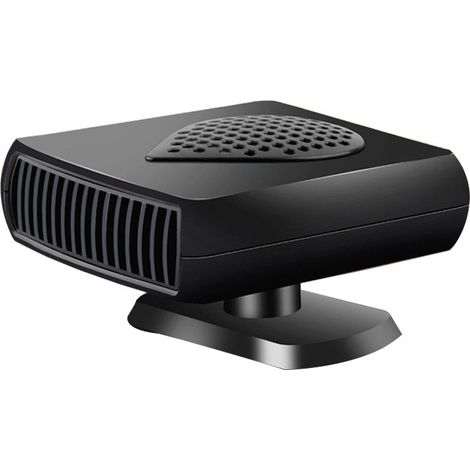 [NUNCA USADO] Calentador de coche portátil 2 en 1 de 12 V y 150 W, con desempañador y rotación de 360°, cable de encendedor de 1,5 m, color gris.