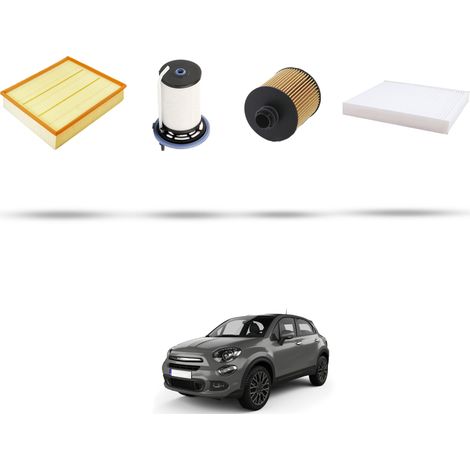 Kit tagliando 4 filtri compatibile con Fiat 500X 2.0 MultiJEt CRD 100kw dal 2014 (1/5)