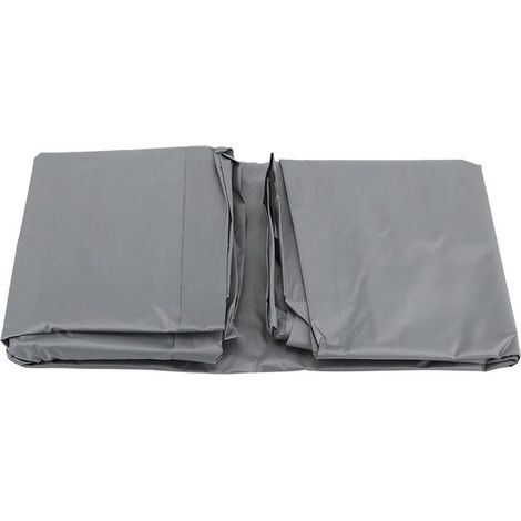 Housse de Table Housse de Table Ronde Peinte Argent Polyester TAFT Table Ronde Housse Anti-Poussière Extérieur Imperméable Jardin Patio Meubles Housses(Noir) (Gris) (1/5)